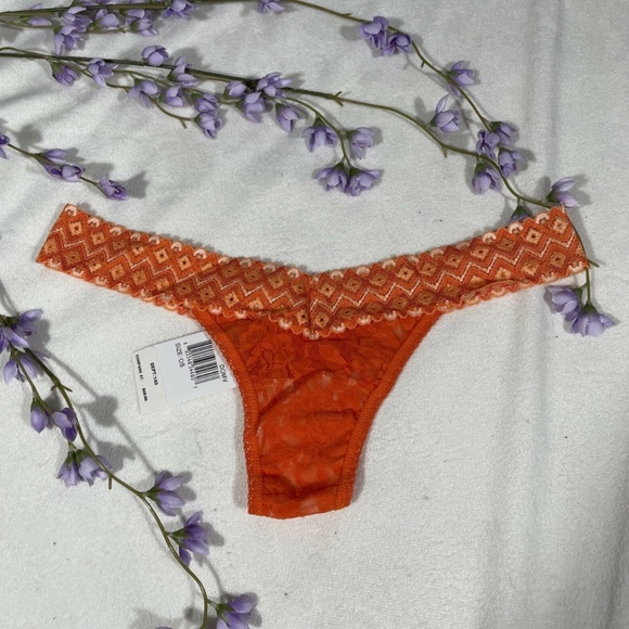 NWT Hanky Panky (4911) Lace Low Rise Thong in Orange‎ [SZ O/S ] - Picture 1 of 11